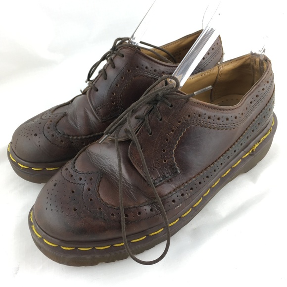 dr martens brown brogues